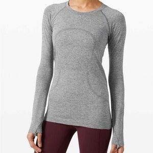 Lululemon Women's Gray Swiftly Tech Long Sleeve Top, 10